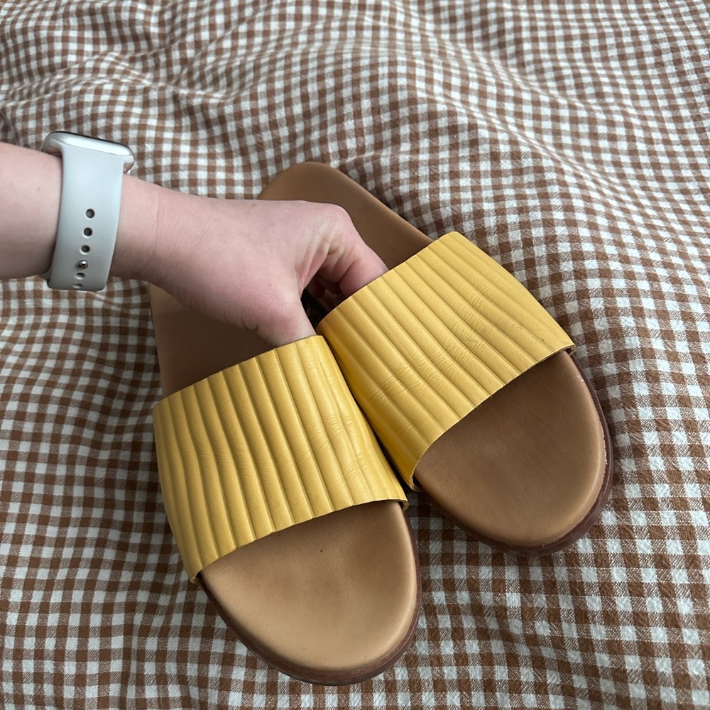 Yellow Slide Sandals